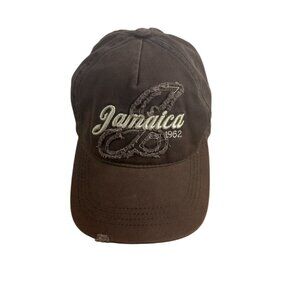 Vintage Jamaica 1962 Brown Adjustable Baseball Cap Size OS